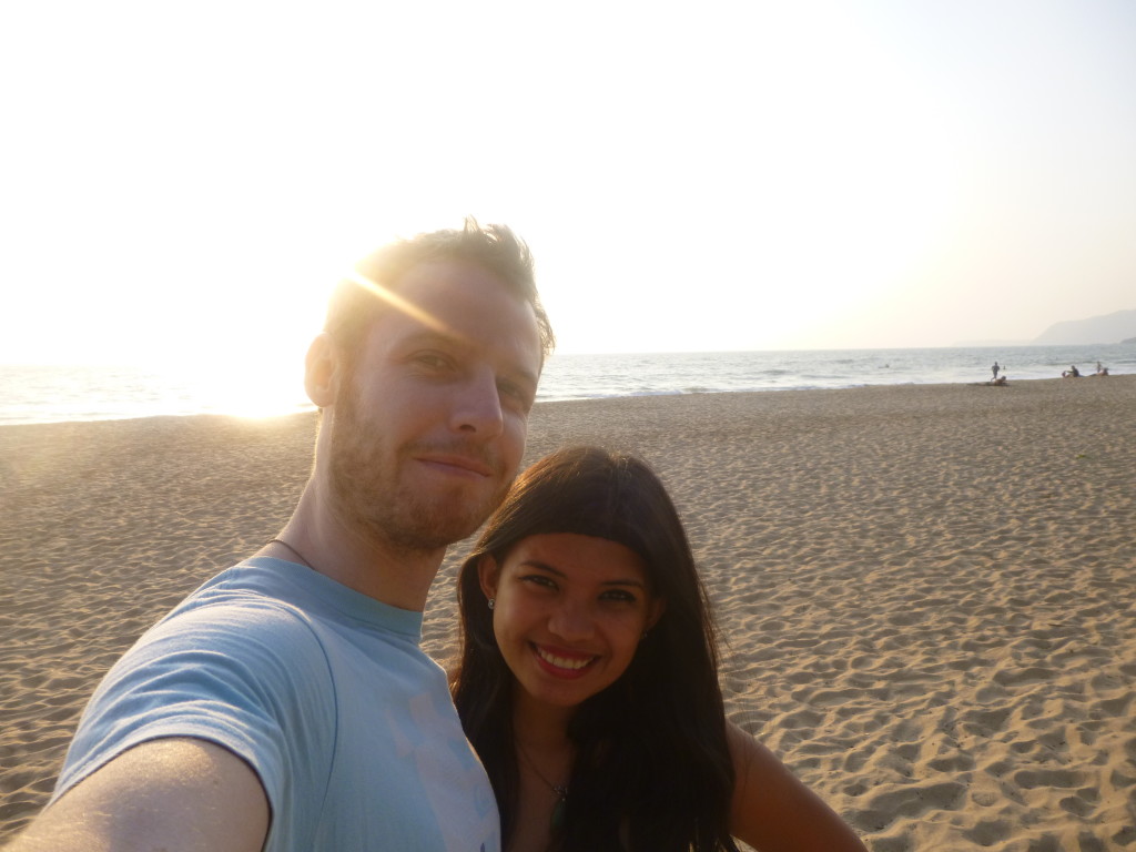 Jonathan and Kach in Agonda Beach, Goa, India