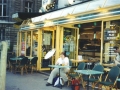 In front of one of the many cafes in Paris
