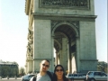 Patrick and Tracy Outside of Arc de Triomphe, Paris