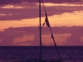 Sun Setting in Kihei with a Boat out on the Horizon
