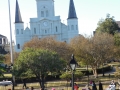 Another view of Jackson Square with St. Louis Cathedral in the background