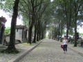 Walking down the street at Père Lachaise Cemetery