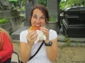Finishing lunch at Père Lachaise Cemetery