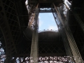 View of the bottom of the Eiffel Tower