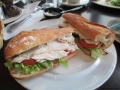 My last lunch in Paris was a chicken sandwich