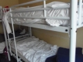 I slept on the bottom bunk bed at Vintage Hostel