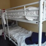 The bottom bunk bed where I slept