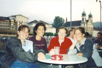 Carrie, Jo, Sondra and Me on My Birthday, Lucerne Switzerland