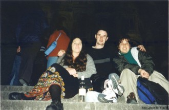 Tracy, Patrick and Me on the Steps of Sacre Coeur, Paris