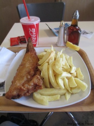Fish and Chips at Beshoff Restaurant in Dublin