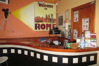 Reception area at Ciak Hostel