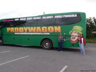 Kristen and Me by the Paddywagon Tour Bus